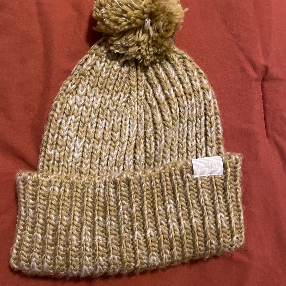 The North Face Women’s Tan Knit Pom-Pom Hat